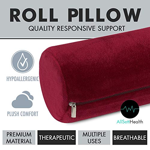 Round Cervical Roll Cylinder Bolster Pillow - Image 3