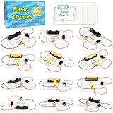 12 Bulk Electric Circuit Kit for Kids Age 6-8 8-12, Basic Circuits Science Light Bulb Experiments for Beginners, Class STEM Projects STEAM Activities, Classroom Educational Circuit Board Building Kits