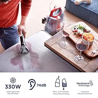 Bissell 36988 SpotClean ProHeat - Pulitore portatile per tappezzeria, moquette, sedili auto e altro + Formula Detergente Spot & Stain per Spotclean, 1 Liter, Combinazione, Blu (Blau)