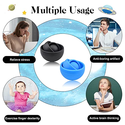 Image of Fidget Toy Adults 2PC, Fidget Spinner for Kids with Autism, Sensory Gifts for Teens Kids, Quiet Office Desk Toy ADHD Stress Relief Finger Toy