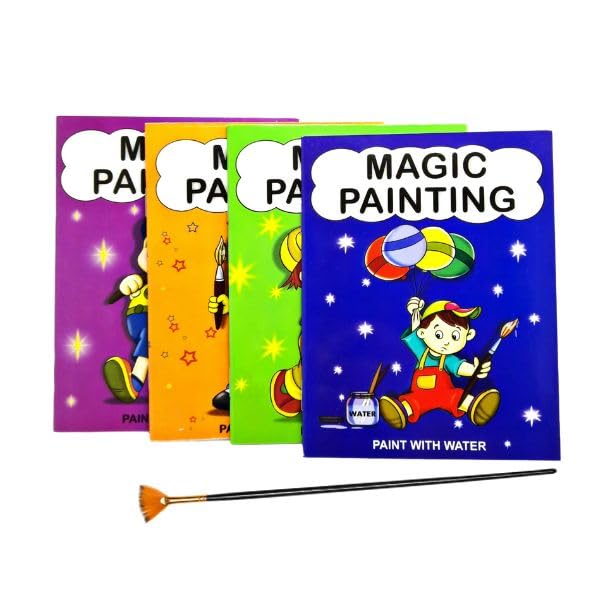 Adultokids Magic Painting Books (Pack of 4) with Paint Brush|Turns Water to Colours When Painted on Pictures|for Kids 0.6-3 Year|Kids Painting Activity. (B0CKLH2YP9) Amazon Price History, Amazon Price Tracker