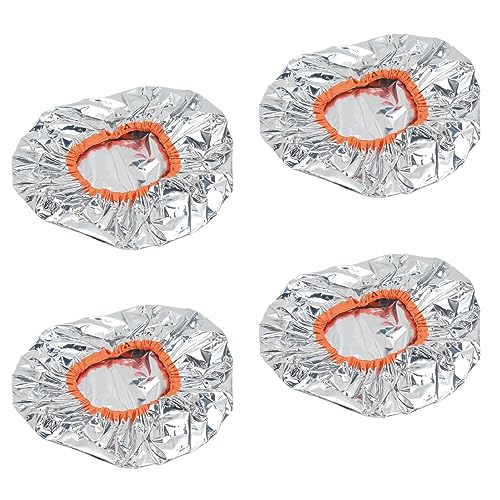 Tampas de Tingimento de Cabelo Com Faixa Elástica, Folha de Alumínio Prateada, Absorção Térmica de N