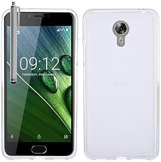 VCOMP® Housse Etui Coque Silicone Gel pour Acer Liquid Z6 Plus 5.5 (Non Compatible Liquid Z6 5.0 ) + Stylet - Transparent