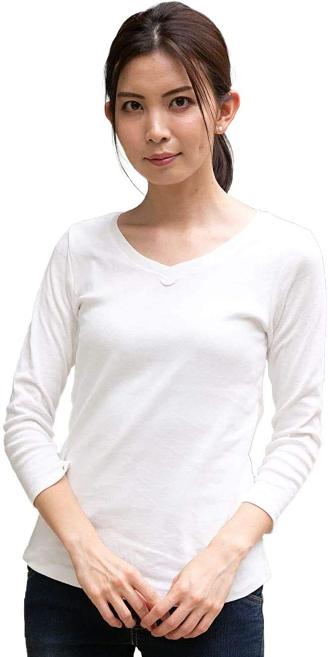 [aspersio] [アスペルシオ] コットン フライス 長袖 Tシャツ レディース