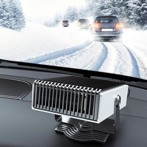 12V 150W Portable Car Heater with 3 - Outlet Plug in Cig Lighter: Fast - Heating Auto Ceramic Heater Fan for Defrosting and Defogging