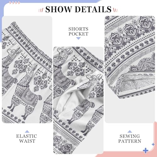 ZZXXB Ethni Llama Boys Long Pants Soft Trousers Elastic Waist Kids Lounge Bottoms with Pockets S-XL4