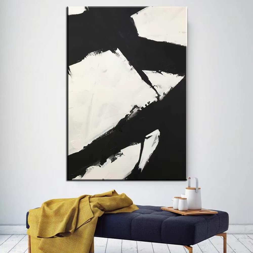 IHHGNB Painting Canvas Art Nordic Poster Black and White Plant Photography Large Abstract Wall Prints for Living Room Home Decor(50x75cm(20x30in)/No frame)