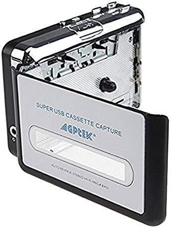 AGPtek® Tape to PC Super USB Cassette-to-MP3 Player Converter With USB Cable, Headphones and Software