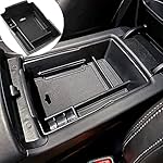 TACORBO Center Console Organizer Compatible with Hyundai Santa Fe TM 2021-2022 2023 & Santa Fe SEL 2022+ Accessories Armrest Secondary Storage Box, ABS Insert Glove Box Tray, Black