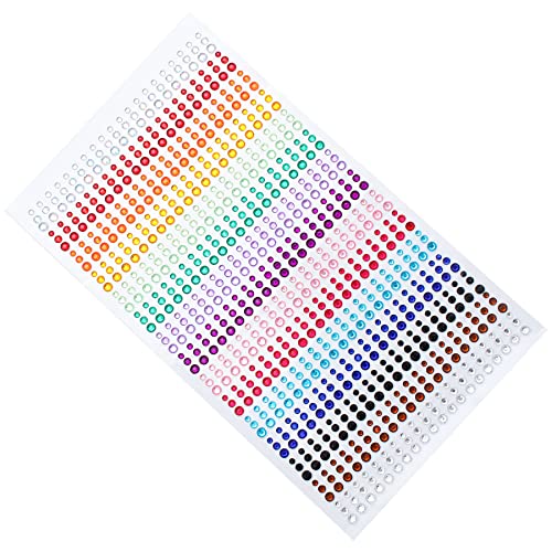 SourceTon 2100 Strass Adesivi Trasparenti Per Arti E Mestieri - Mix Di Dimensioni 2-5 Mm Su Fogli, Autoadesivi