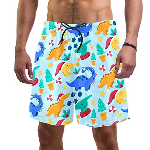 Maillots de bain pour hommes dinosaures de Noël pour la plage
