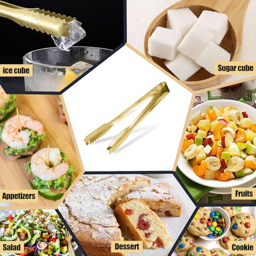 WAFJAMF 7‘’Gold Ice Tongs, 304 Stainless Steel Serving Tong for Ice Bucket by WAFJAMF - Used condition - Image 6