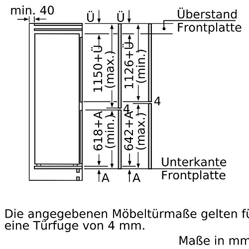 Siemens KI87SADD0, iQ500, Einbau-Kühl-Gefrierkombination, 177,5 x 56 cm Nische, 208L Kühlen & 62L Gefrieren, Made in Germany, lowFrost, Flexibles Interieur, softClosing-Tür, sehr Leise, Flachscharnier – Bild 5