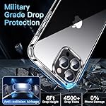 CASEKOO for iPhone 13 Pro Case Crystal Clear, [Not Yellowing][Military-Drop Protection] Protective Shockproof for iPhone 13 Pro PhoneCase 6.1 inch 2021, Clear - Image 3