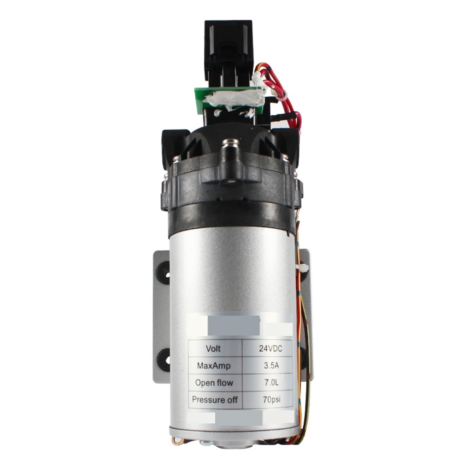 Cczrd 24V Pump 12V Silent Water Pump Pressure 10.0 L Pm Self-Priming Caravan Camper Boat Diaphragm Smooth Operation Flow Steady Reliable(24V Pump)