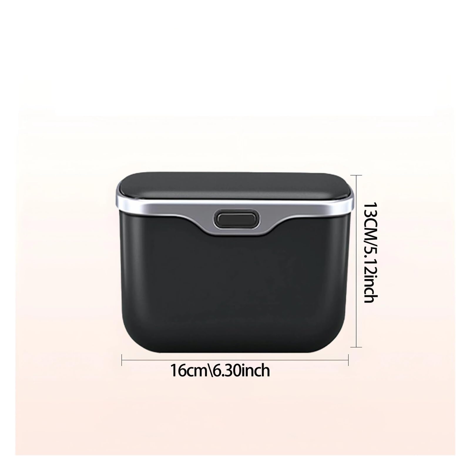 Auto Mülleimer Auto-Mülleimer Mit Deckelknopf Hängender Aufbewahrungsbehälter Mini Autos Mülleimers | Multifunktionale Organizer-Box für Auto-Innenzubehör(Pink)