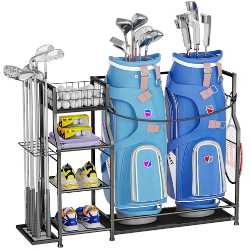 Golf Bag Storage Organizer for Golf Accessories, Golf Bag Stand