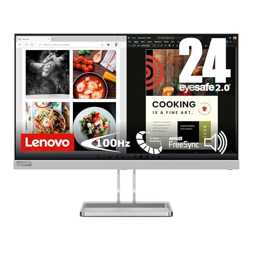 Lenovo L24i-40 - Monitor FHD 23.8" (IPS, 1920 x 1080 px, 100Hz, Tiempo de Respuesta 4ms, 16:9, HDMI, VGA, Montaje VESA 100 mm, Soporte de Inclinación) Color Gris Nube