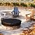 GoldenRaindrop Round Fire Pit Cover for In-Ground Fire Pit 70 - 74 Inch, Weather-resistant Tear-resistant Large Round Firepit Covers for Garden?Patio?Backyard - Stone Firepits Protective Cover, Black