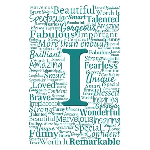I: Inspirational Monogram Notebook (Teal Initial Word Art Notebooks)