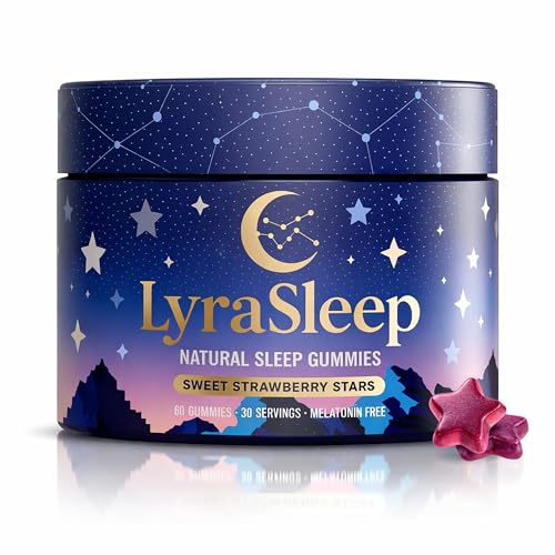 Jqewlg LyraSleep Gummies - Nighttime Relaxation & Sleep Support Supplement with L-Theanine & Botanical Blend Calm & Restful Sleep Formula Berry Flavor - 60 Gummies