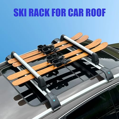 Snowboard roof Rack for Fishing Rods Skis Snowboard Skateboard Kayak Paddles Water Skis & More Rides Quietly Universal Mounting Easy to Use and Locking - Thumbnail 2