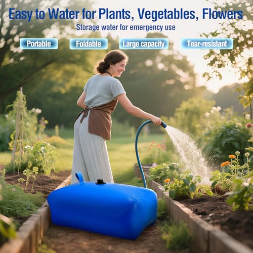 FAMIROSA 110L Wasserblasen Aufbewahrungsbehälter, Faltbarer Tragbarer Wassertank, Große Kapazität, Weicher Wasserbeutel, Brandschutz
