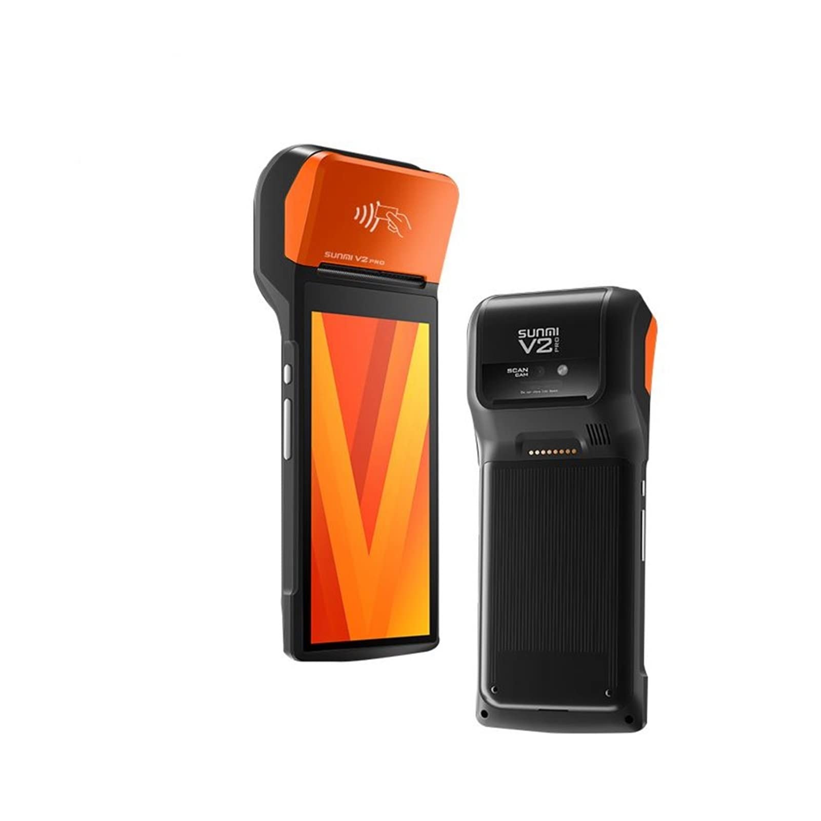Przenośna drukarka paragonów, Miniaturowa drukarka etykiet 4G V2 Pro Mobilny przenośny system POS z drukarką Bezprzewodowa Wi-Fi PDA Dystrybucja Etykiet Drukarka paragonów(V2 Pro With Base)