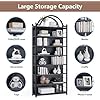 78.7 Media Storage Tower, 8-Tier CD Rack & DVD Storage Shelf, Multi-Purpose CD Tower Storage Rack Bookshelf with Adjustable Feet for Living Room, Bedroom, Home Entertainment, Black