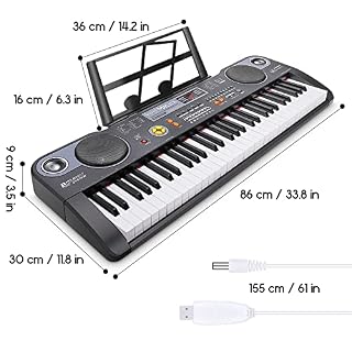 Innedu Piano Numérique 61 Touches, Clavier Piano avec Modes de Cours, Enregistrement & Programmation, Pupitre… - Les Beatles, Paul McCartney, John Lennon, RIngo Starr, George Harrison Innedu Piano Numérique 61 Touches, Clavier Piano avec Modes de Cours, Enregistrement & Programmation, Pupitre… – Image 5