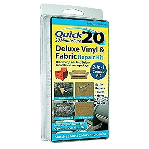 Quick 20 Deluxe Vinyl Fabric Leather Upholstery Repair Combo Kit 20-002 Heat Cure