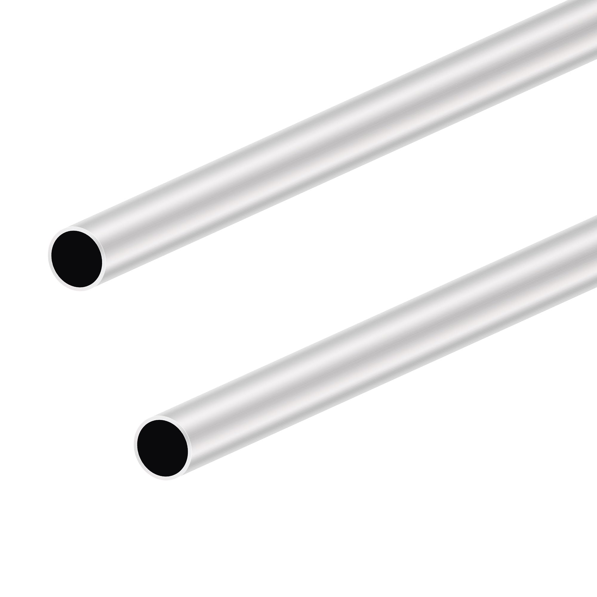 Lavmhab Silver 6063 Aluminum Tube 18Mm Od X 16Mm Id 1.0Mm Wall Thickness 400Mm Length, Aluminum Round Tubing Seamless Straight Pipes (2Pcs)