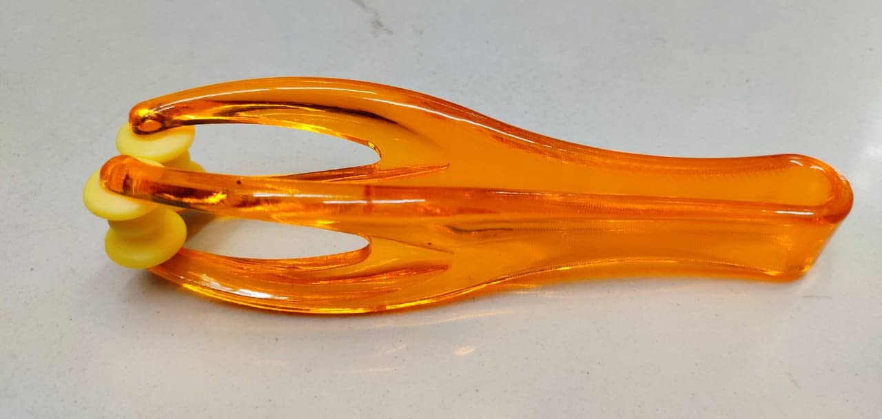 ACS Manual Acupressure Dual Roller Finger Massage Stick Plastic Manual Massager Orange-image-19
