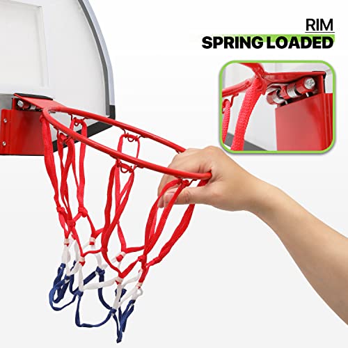image for Magshion 18-Inch Mini Over-The-Door Basketball Hoop for Indoor and Out