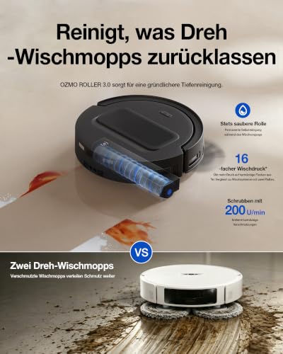 ECOVACS DEEBOT T90 MAX Omni Saugroboter mit Wischfunktion, 30.000 Pa Blast – Bild 2