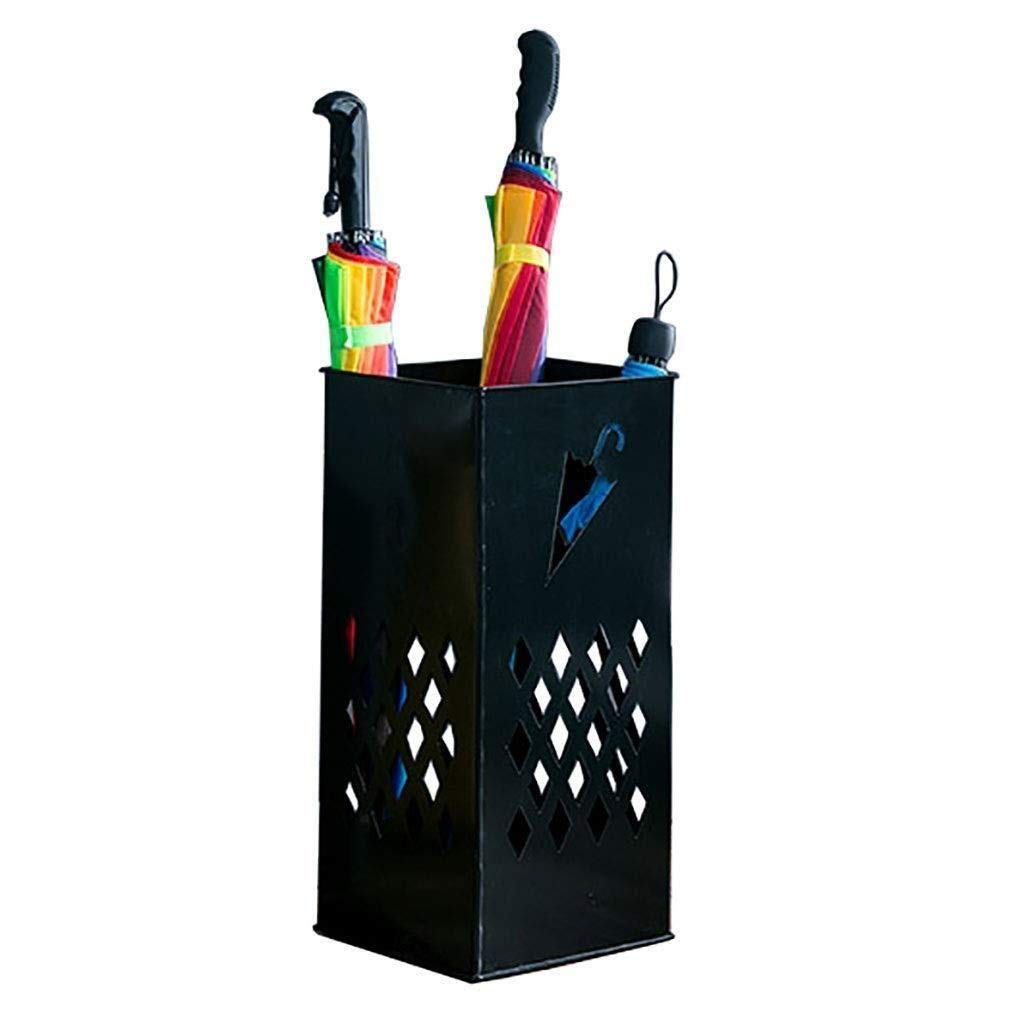 Porte-parapluie carré creux en métal pour maison et bureau