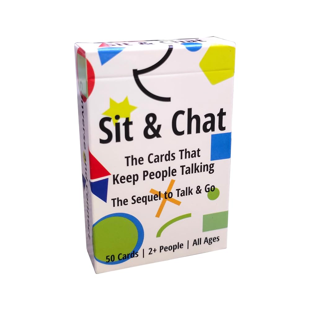 Sit and Chat - Icebreaker Questions Conversation Cards | Fun Relationship Communication Couples Questions, Starter Cards for Couples, Date Night Families, & Getting to Know You, Converse and Connect