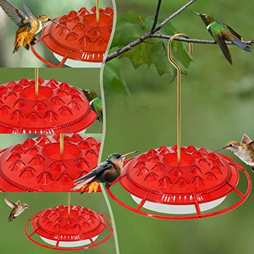 Hummingbird Feeders For Outdoors Hanging Ant And Bee Proof, 30 Feeder Ports,Easy To Clean, Hummingbird Feeders For Outdoors Hanging, Mary's Hummingbird Feeder With Perch And Built-In Ant Moat #TOP1