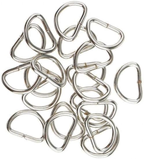 7x100 Pieces Alloy DIY D Dee Rings for Webbing Strapping 10x6x1.5mm White | Crafts | Wholesale Lots | All-Purpose Craft Supplies