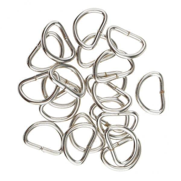 7x100 Pieces Alloy DIY D Dee Rings for Webbing Strapping 10x6x1.5mm White | Crafts | Wholesale Lots | All-Purpose Craft Supplies