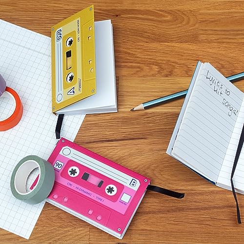 Suck UK Cuaderno de Música - Cuadernos con Diseño de Cinta Cassette - Set de 3 Mini Cuadernos Multicolor Retro miniatura 2