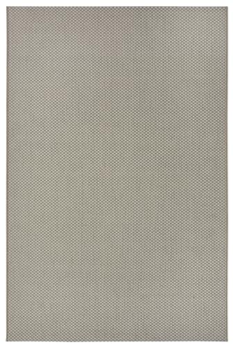 Hanse Home Pure In- & Outdoor Teppich Wetterfest – Modernes Muster, Wasserfest robuster Aussenteppich Flachgewebe für Garten, Balkon, Terrasse, Wohnzimmer –Beige, 76x150cm