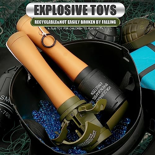M24 CS Hand Grenades Toys Blaster Toy Battle Games for Tactcial Airsoft Paintball Role Play Prop(Black+Army Green)