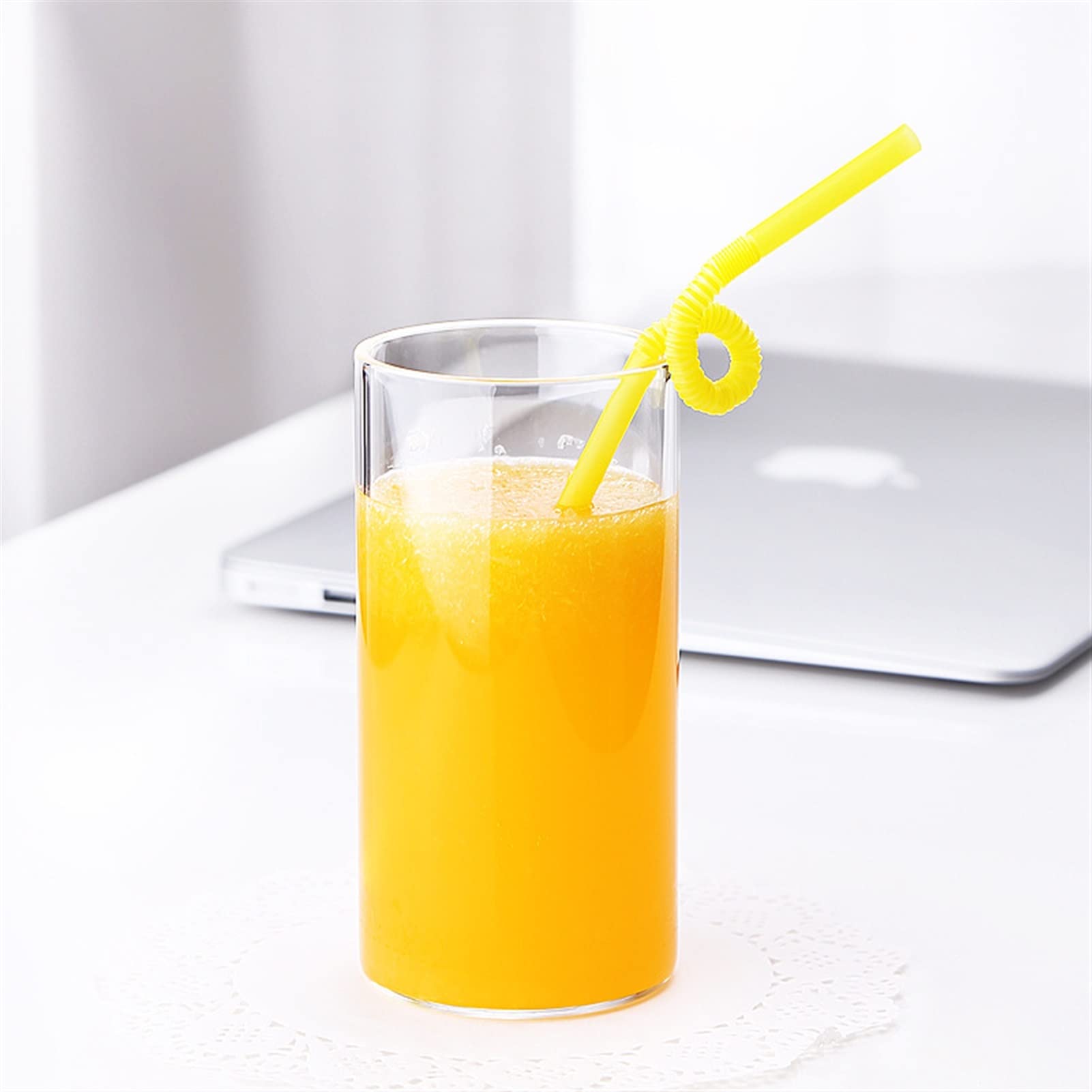Verre a Eau Lunettes d'alcool Ménagère Borosilicate Glass Tasse ronde Jus de lait Vin Verres Verres Boire Tasse à boire transparente (2 / 4PC) Gobelet en Verre ( Capacity : 350ml , Color : 4pcs )