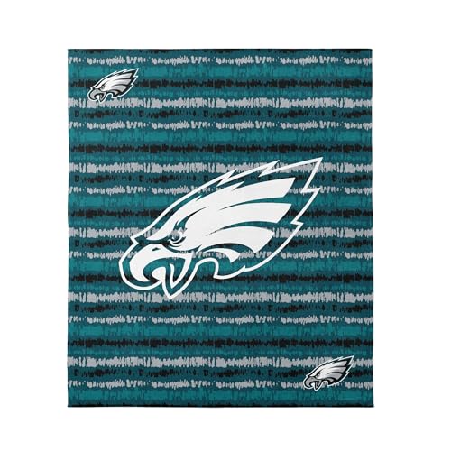 Northwest NFL Philadelphia Eagles Oversized Microfiber Beach Towel 60 x 70 Inches Quick Dry Sand Resistant Lightweight Highly Absorbent Shibori Design