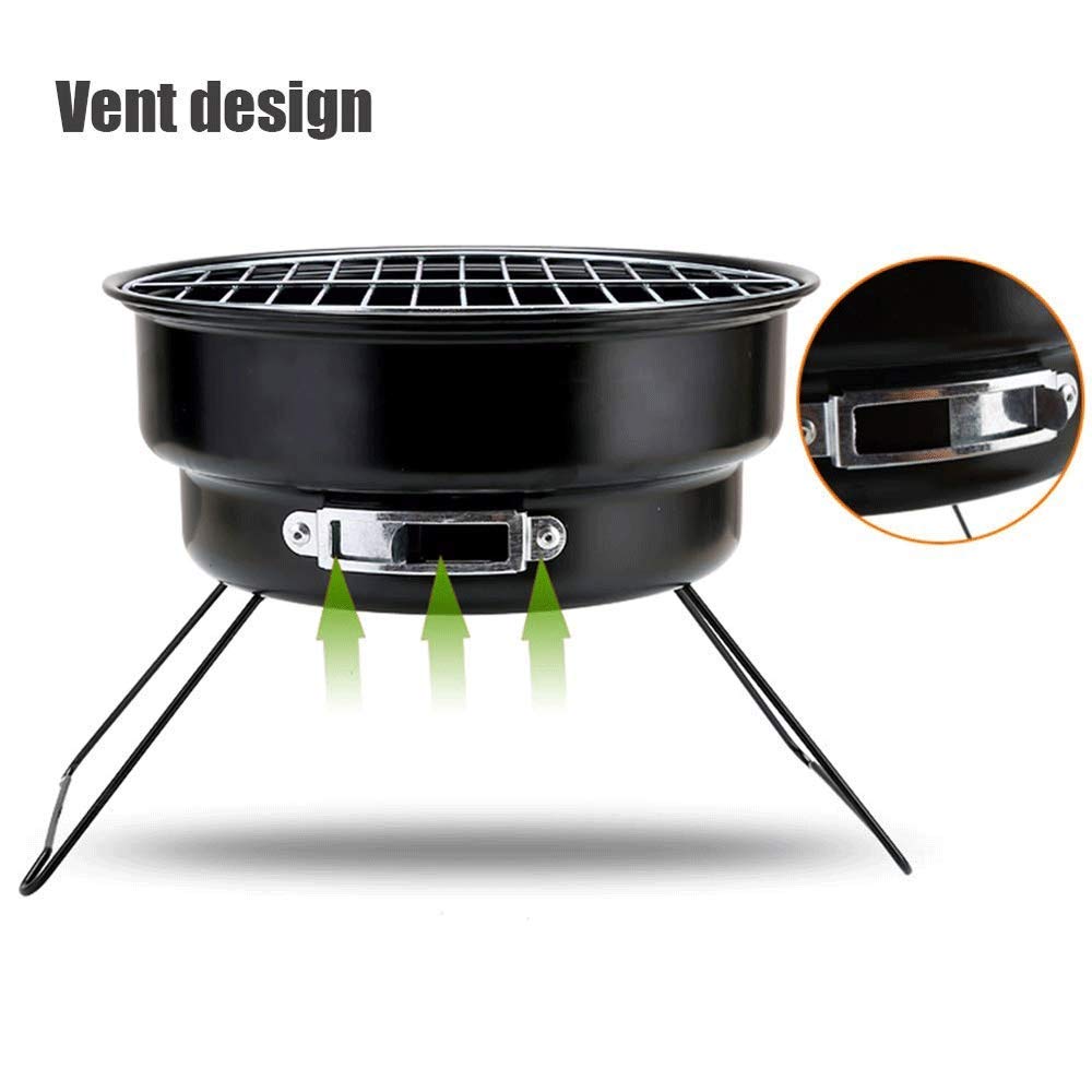 Grill Premium Przenośny grill węglowy na piknik świeżym powietrzu, dla 1-3 osób Impreza kempingu 2625 cm,Grill ogrodowy