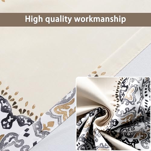 Driftaway 817684023313 Emma Medallion Pattern Lined Thermal Insulated Energy Saving Window Curtain Valance thumb #2