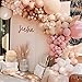 YSF 158Pcs Dusty Rose Pink Balloon Garland Kit Arch with Gream Peach, Peach, Apricot,and Chrome Champagne Balloons Neutral Decorations for Baby Bridal Shower, Birthday Party Ballon Wall
