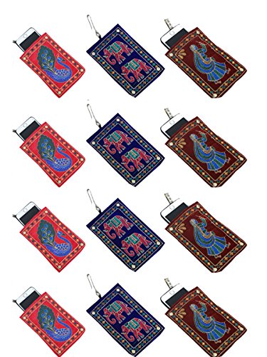 Kuber Industries Embroidery 12 Piece Velvet Mobile Pouch Cover (B07762C8KV) Amazon Price History, Amazon Price Tracker
