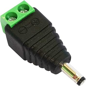 NEORTX DC 3.5mm Male Power Connector, 3.5x1.35mm Male to 2 Screw Terminal, DIY Converter Jack Adapter